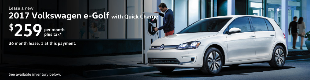 New Volkswagen e-Golf Special at Niello Volkswagen 2017 Volkswagen e-Golf
